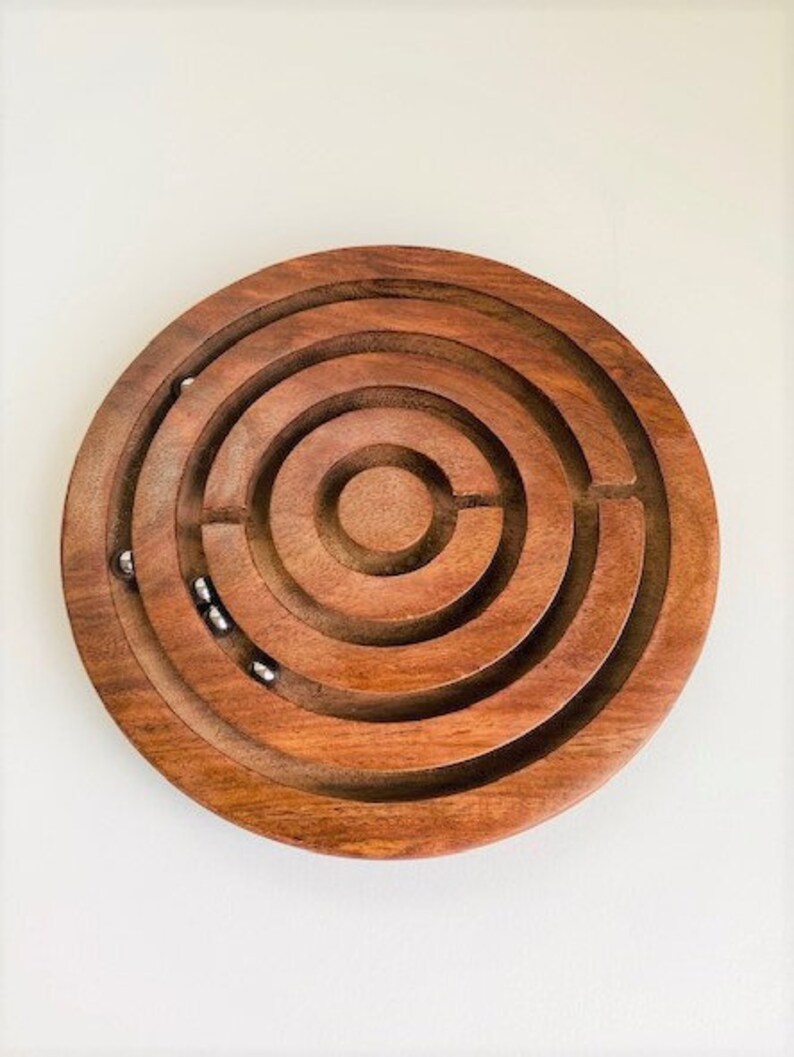 Labyrinth Game Indian Rosewood Handcarved Wood