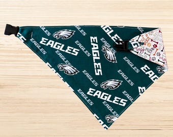 Philadelphia - Reversible pro football bandana with buckle for pets