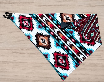 Mesa Morning - Pañuelo reversible estilo suroeste con hebilla para mascotas