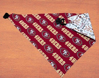 San Fran - Reversible pro football bandana with buckle for pets