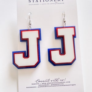 The &#39;&quot;J&quot; Jackson State University Earrings, JSU Earrings, Thee I Love, Collegiate, HBCU, SWAC, Who is swac