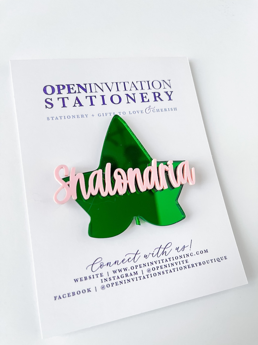 Ivy Personalized Acrylic Lapel Pin Sorority Pin Etsy