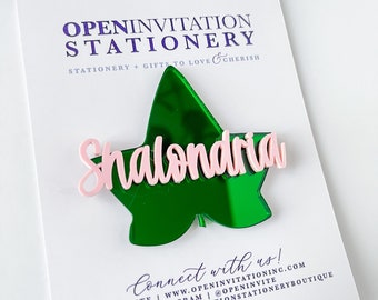 Ivy Personalized Acrylic Lapel Pin | Sorority Pin