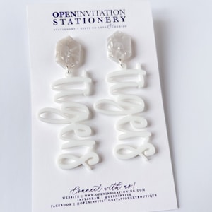 Jackson State University Earrings, JSU Earrings, White Tigers, Collegiate, HBCU
