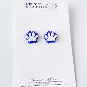 Jackson State University Earrings, JSU Earrings, Tiger Paw, Collegiate, HBCU