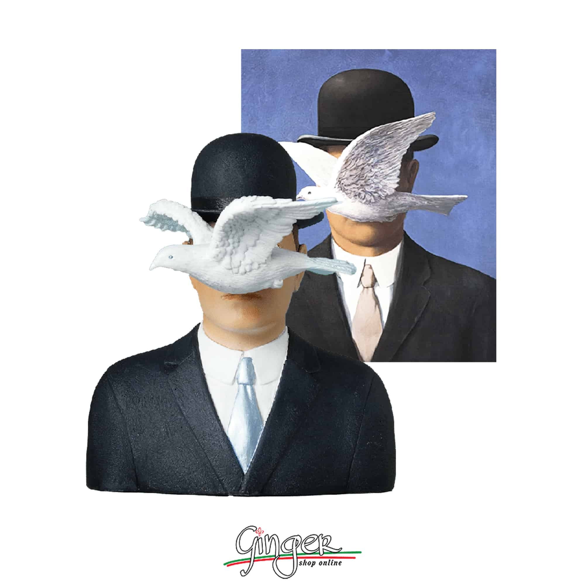 ルネ・マグリット：山高帽の男（6.3インチ） - Etsy 日本