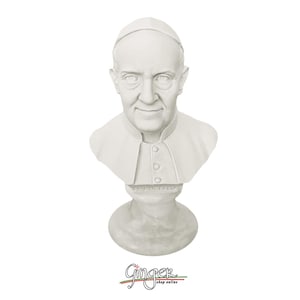Jorge Mario Bergoglio - Pope Francis - bust with alabaster base