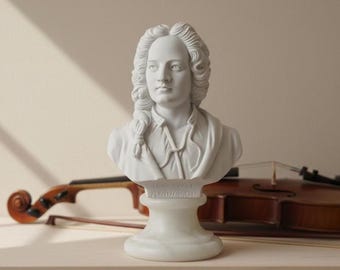Musicians - Bust of Vivaldi with alabaster base