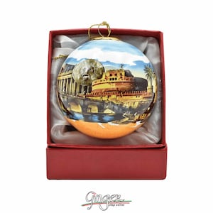 CHRISTMAS BALL Porcelain - Rome and its monuments - Christmas Ornament - Monuments of Rome