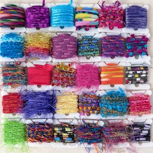 20/10/30 monster aanpasbare grabbelton: twee yd. Nieuwe vezelkunstgarens • Borduurwerk, junkjournals, langzame steken, kwastjes, accenten, handwerk