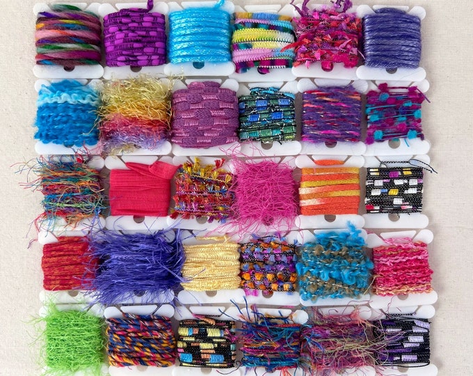 10/20/30 Sample Customizable Grab Bag: Two Yd. Novelty Fiber Art Yarns ...