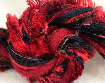 Midnight Rose • 2yd x 11 novelty yarn fiber samples bundle • Crafts, Junk Journal, Embellishments, Slow Stitching, Dreamcatchers, Boho Beads