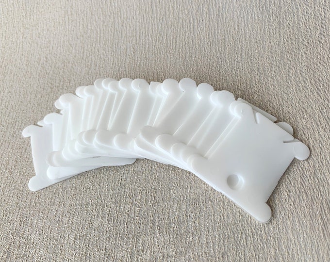 Plastic Floss Card Bobbins for Embroidery Thread, Floss, Yarn, Etc ...