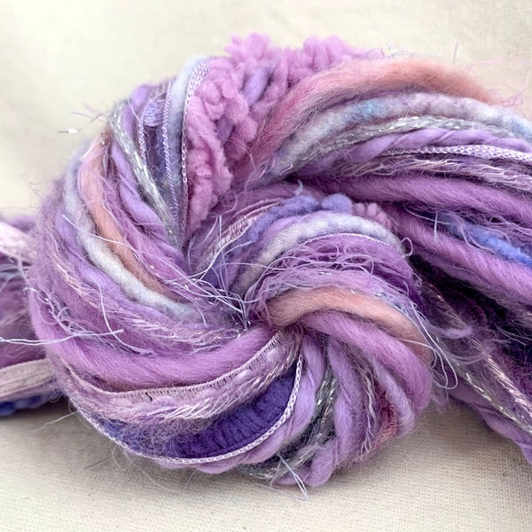Twilit Dream • 2yd x 14 novelty yarn fiber samples bundle • Crafts, Weaving, Junk Journals, Embellishments, Slow Stitching, Trim, Embroidery