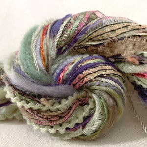 Vineyard • 2yd x 13 novelty yarn fiber samples bundle • Jewelry Making, Junk Journal, Couching, Embroidery, Tassels, Dreamcatcher, Ribbon