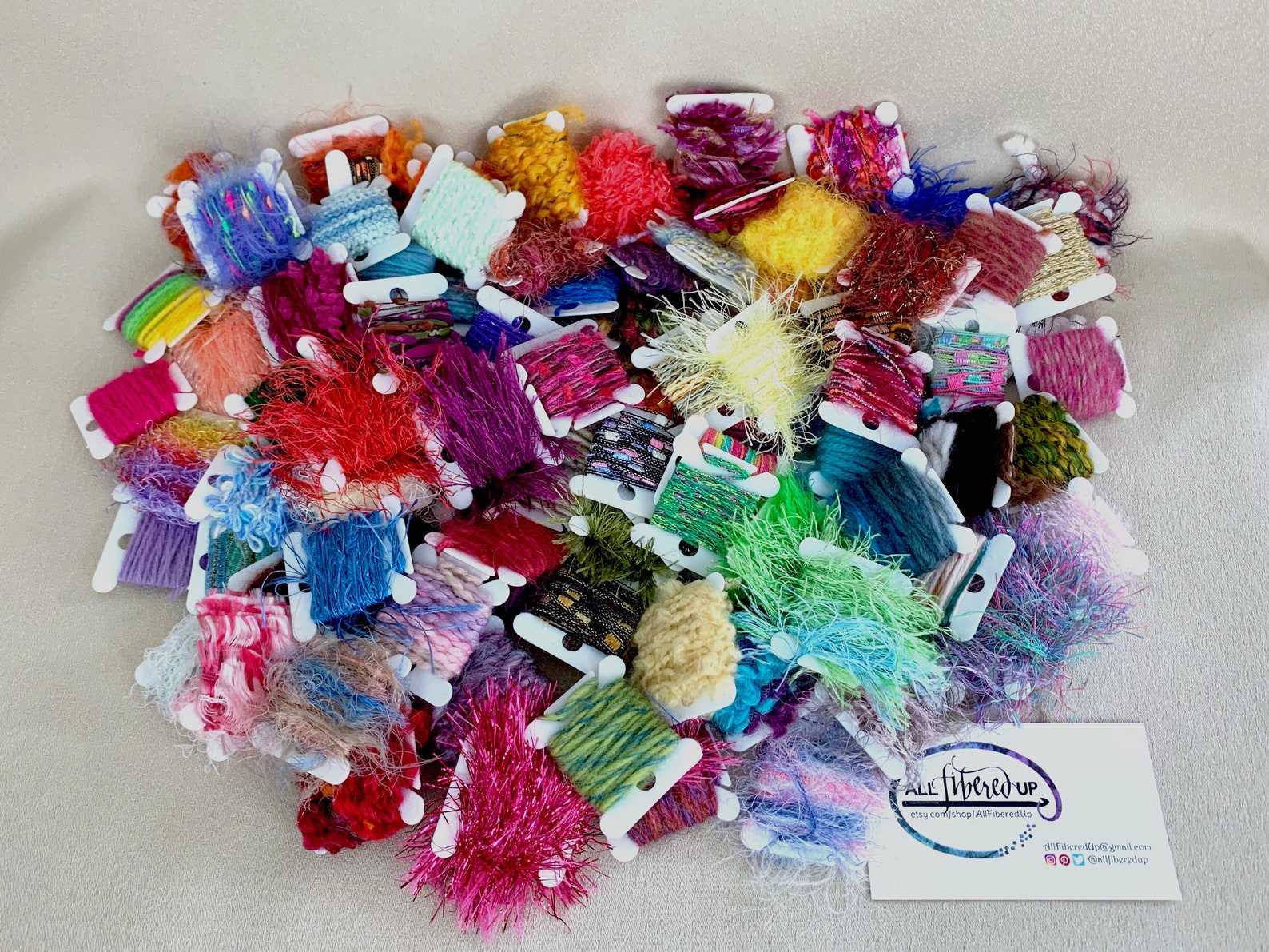 Deluxe Art & Craft Yarn Grab Bag 100 2yard Fiber Yarn Etsy