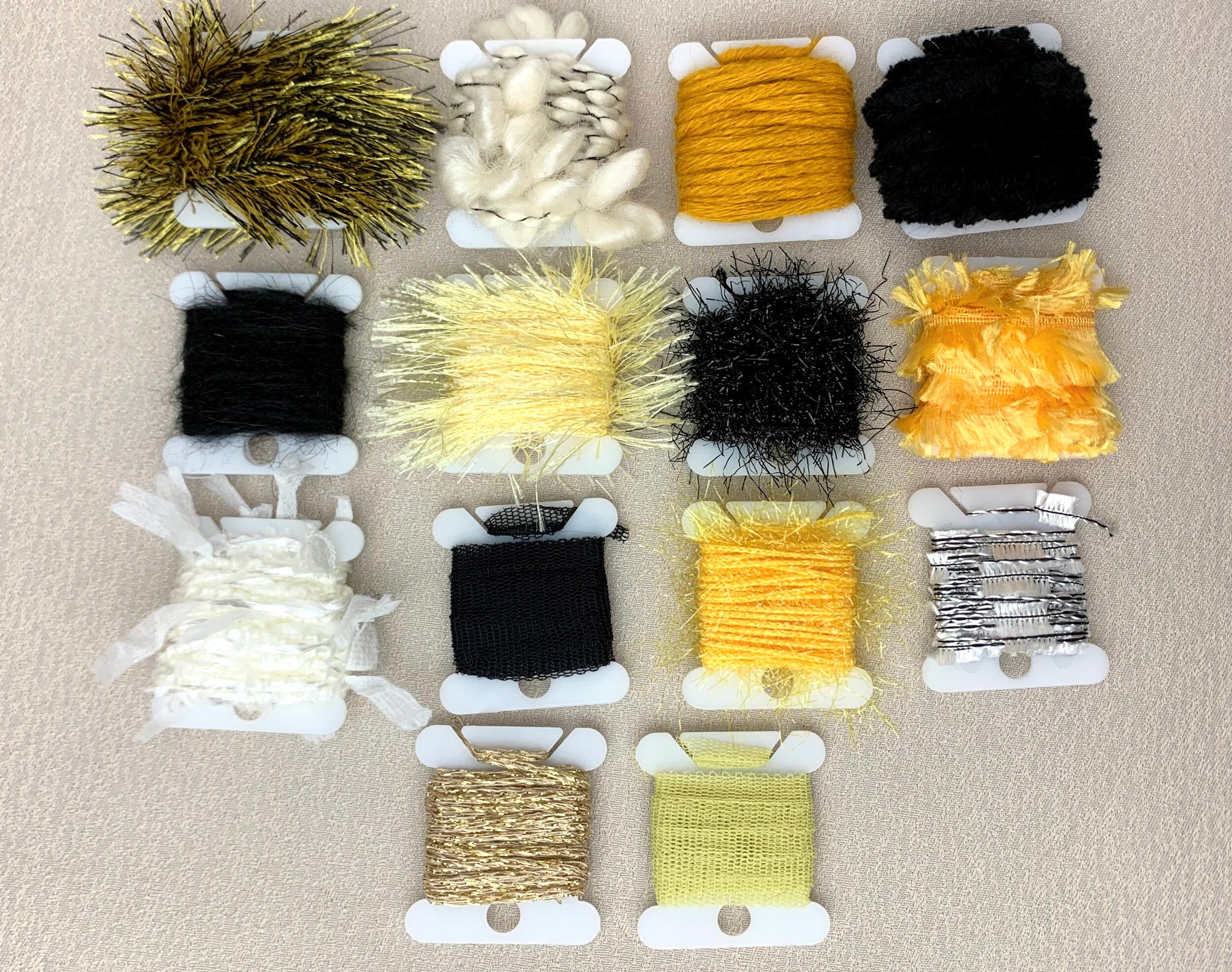 Busy Little Bee 28 yard bundle of novelty yarn/fiber samples Etsy