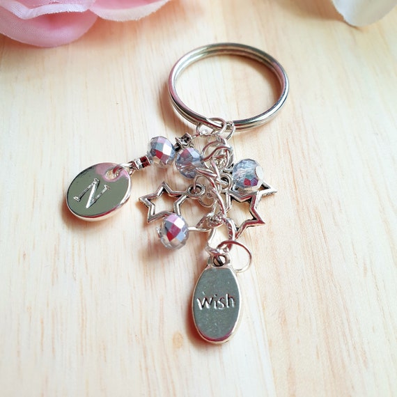 Stars and Wish Key Ring Key Chain Wish Upon a Star Key Ring Wish