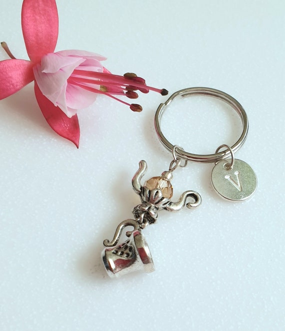 Teapot and Mug Tea Lovers Gift Teapot Keyring Teapot Key Etsy