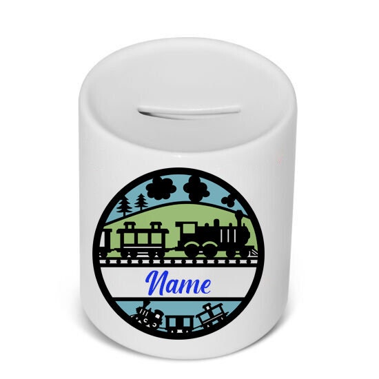 Train Money Box, add a name to customise.