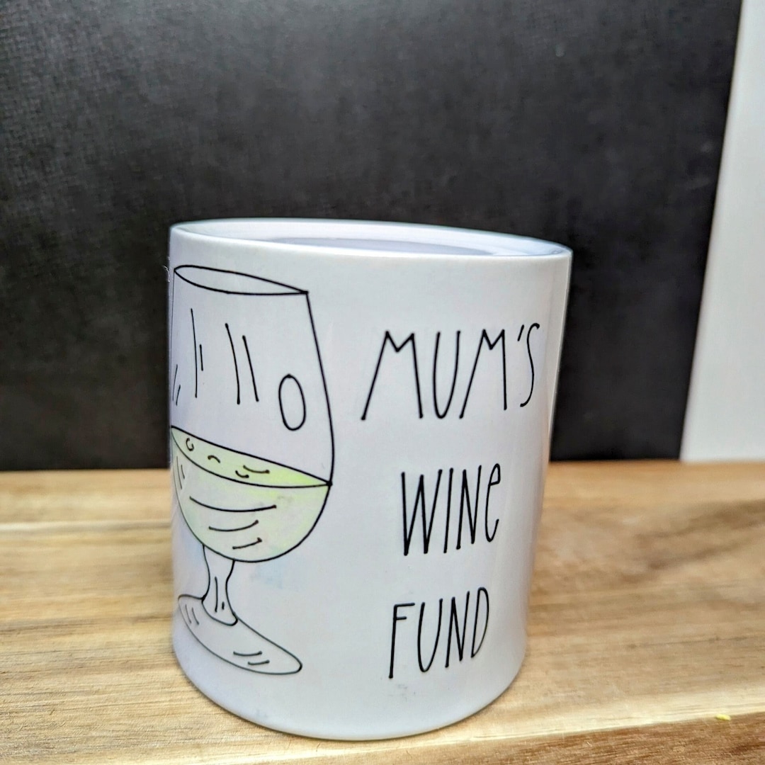 Mum's Wine Fund Funny Money Box Gift Idea, Wine Fund Piggy Back, Funny