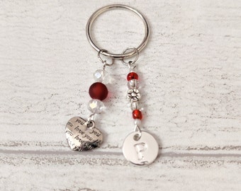Porte-clés Love you, cœur et love you porte-clés message, cadeau amoureux, cadeau romantique, porte-clés d’amour, message d’amour
