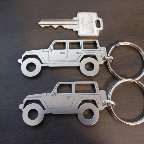 Jeep JK JKU 2door 4Door Wrangler Unlimited Keychains