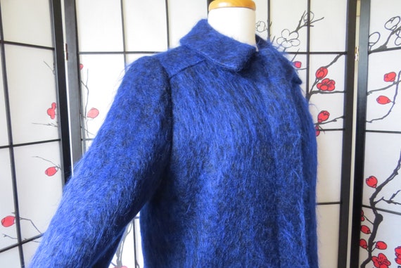 Blue hotsell mohair coat