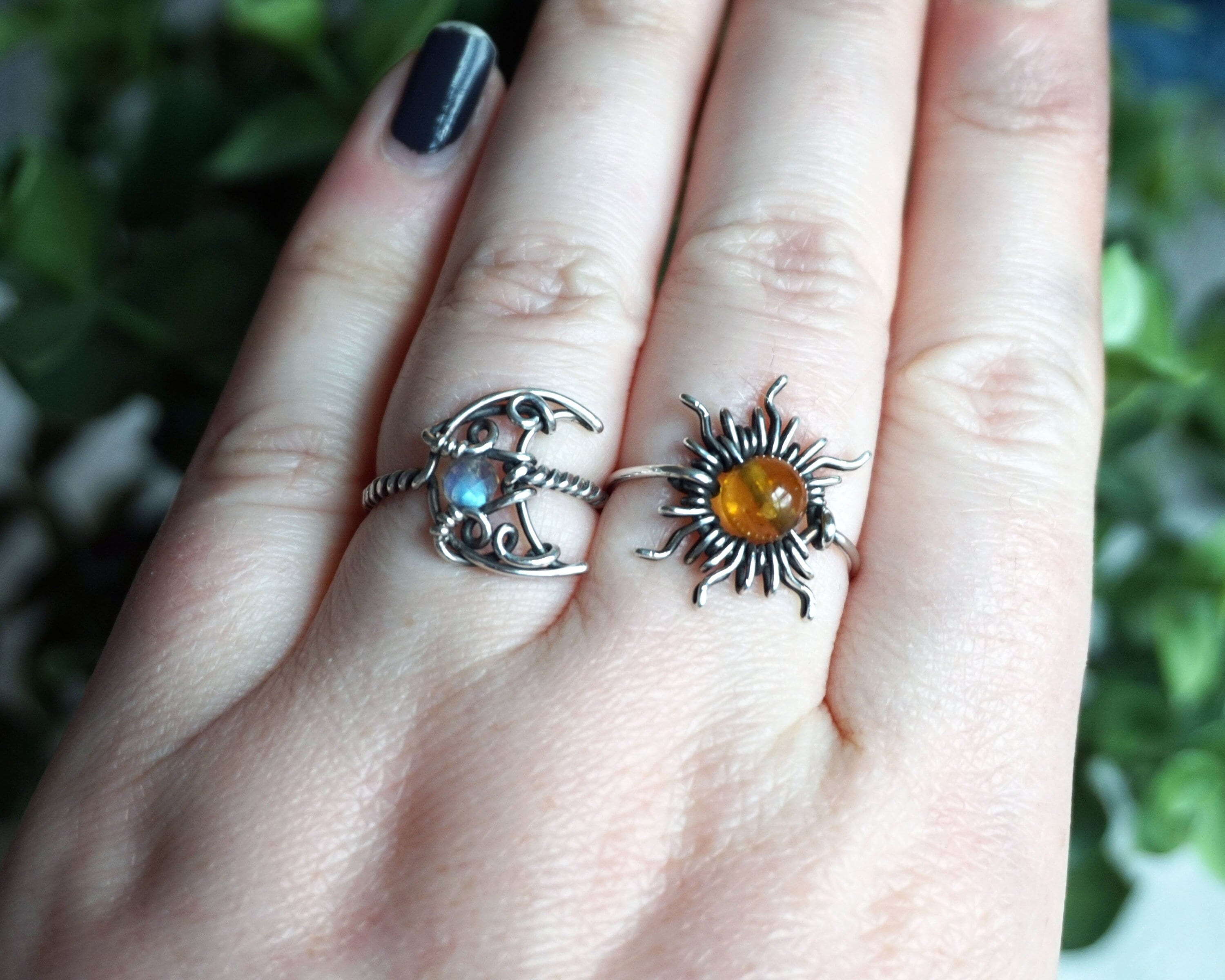 Sunshine & Midnight Moon Ring Combo – Ari Embroidery Studio