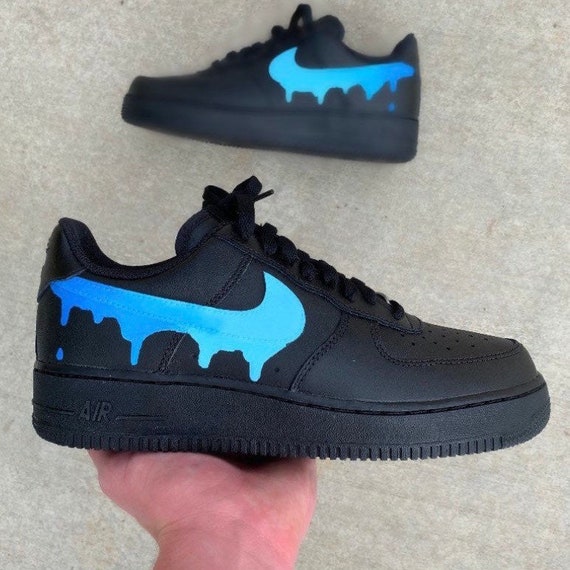 Drippy Blue Air Force 1 Custom / Custom sneakers Nike Air Force 1 'Red ...