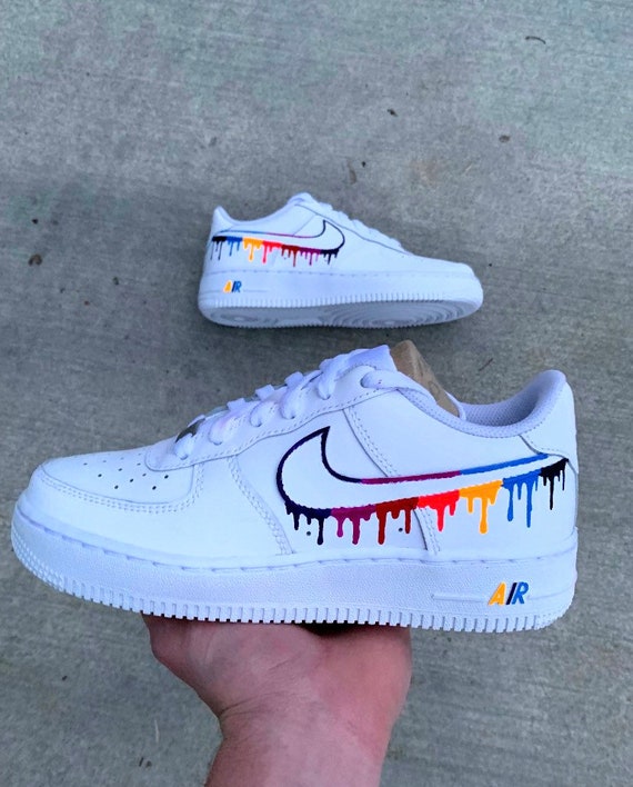 paint drip air force ones