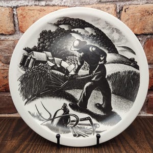 Wedgwood Clare Leighton “Farming” Plate New England Industries England