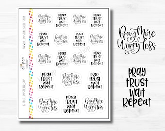 Pray More Planner Stickers: Faith Journaling, Matte or Glossy