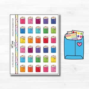 Stickers Doodle Happy Mail Planner pour n'importe quel agenda, rappel de commande d'autocollants, Erin Condren, Happy Planner TN, mat ou brillant, livraison rapide
