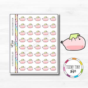 Autocollants de planificateur de personnage de lecture minuscule tulipe pour n'importe quel agenda, Erin Condren, Happy Planner, TN, livre de lecture, détente, mat ou brillant