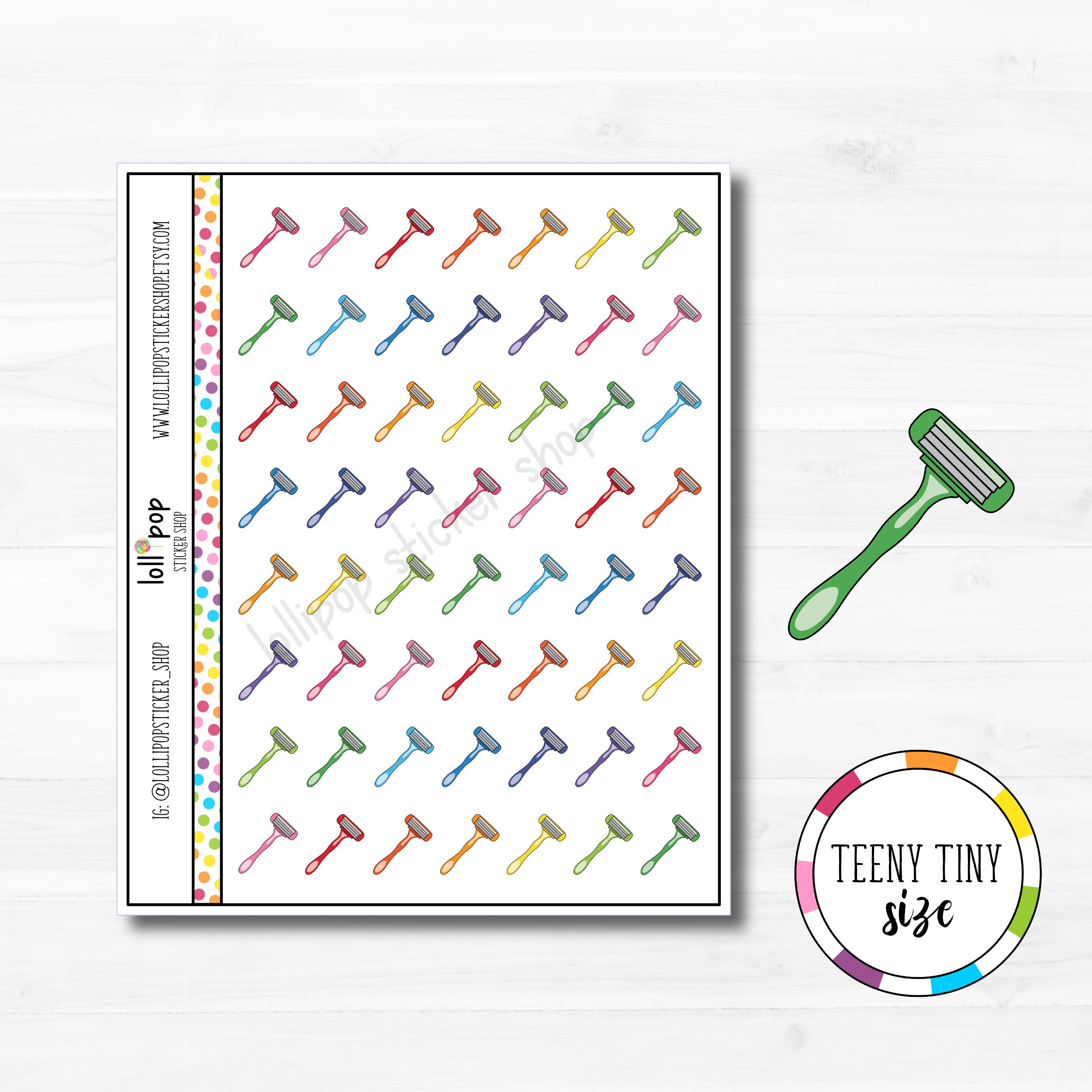 Sticker Cute Razor Teeny Tiny Razor Planner Stickers: Matte or Glossy - Etsy