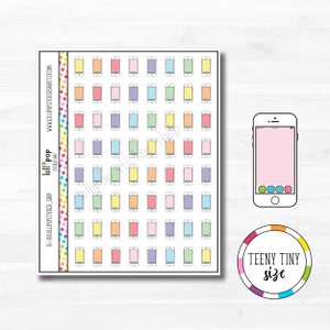 Petits autocollants de planificateur de téléphone portable pour n'importe quel agenda, Erin Condren, Happy Planner, TN, taille personnelle, pour appeler, facturer, mat ou brillant