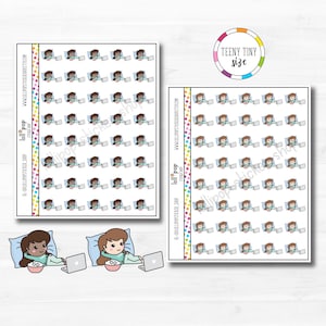 Stickers planificateur de personnage de film, petite fille, regarder pour n'importe quel agenda, Erin Condren, Happy Planner, mat ou brillant
