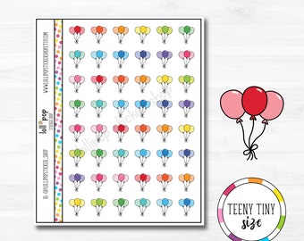 Teeny Tiny Balloons Planner Stickers for Any Planner, Birthday, Party, Celebrate, Erin Condren, Happy Planner TN, Matte or Glossy