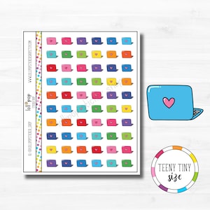 Petits autocollants pour agenda pour ordinateur portable pour tous les agendas, Erin Condren, Happy Planner, TN, format personnel, travail, devoirs, étude, mat, brillant