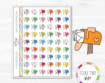 Teeny Tiny Mail Box Planner Stickers for Any Planner, TN, Erin Condren, Happy Planner, Post office, Mail Box, Post, Matte or Glossy