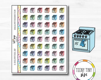 Teeny Tiny Stove Planner Stickers for Any Planner, Erin Condren, Happy Planner, TN, Oven, Cook, Meal Plan, Prep, Matte or Glossy