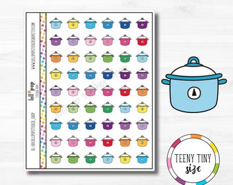 Teeny Tiny Slow Cooker / Pressure Cooker Planner Stickers for Any Planner, Crock Pot, Instant, Erin Condren, Happy Planner, TN, Meal Plan