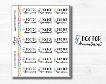 Doctor Appointment Planner Stickers for Any Planner, Dr Checkup, Reminder, Erin Condren, Happy Planner, TN, Matte or Glossy