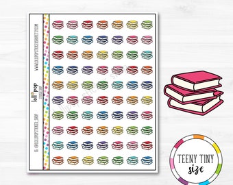 Teeny Tiny Books Planner Stickers: Reading Journal Stickers
