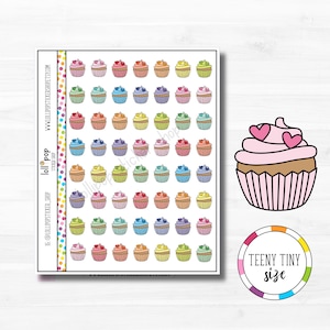 Autocollants minuscules d'agenda pour n'importe quel agenda, TN, taille personnelle, anniversaire, fête Bday Erin Condren, Happy Planner, mat ou brillant