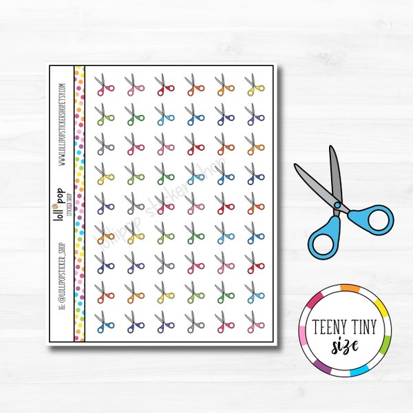 Teeny Tiny Scissors Planner Stickers for Any Planner, Erin Condren, Happy Planner, TN, Personal Size, Hair Cut Appointment, Salon, Stylist