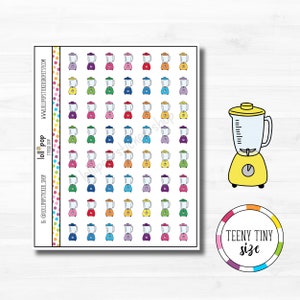 Stickers minuscules de planificateur de mélangeur pour n'importe quel agenda, Erin Condren, Happy Planner, TN, taille personnelle, Smoothie, mat ou brillant, RTS