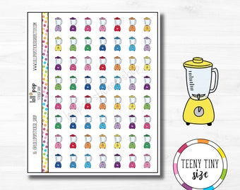 Teeny Tiny Blender Planner Stickers for Any Planner, Erin Condren, Happy Planner, TN, Personal Size, Smoothie, Matte or Glossy, RTS