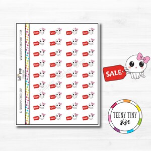 Autocollants de planificateur de personnage de petite pieuvre pour n'importe quel agenda, Erin Condren, Happy Planner, Hobonichi, shopping, boutique, mat ou brillant